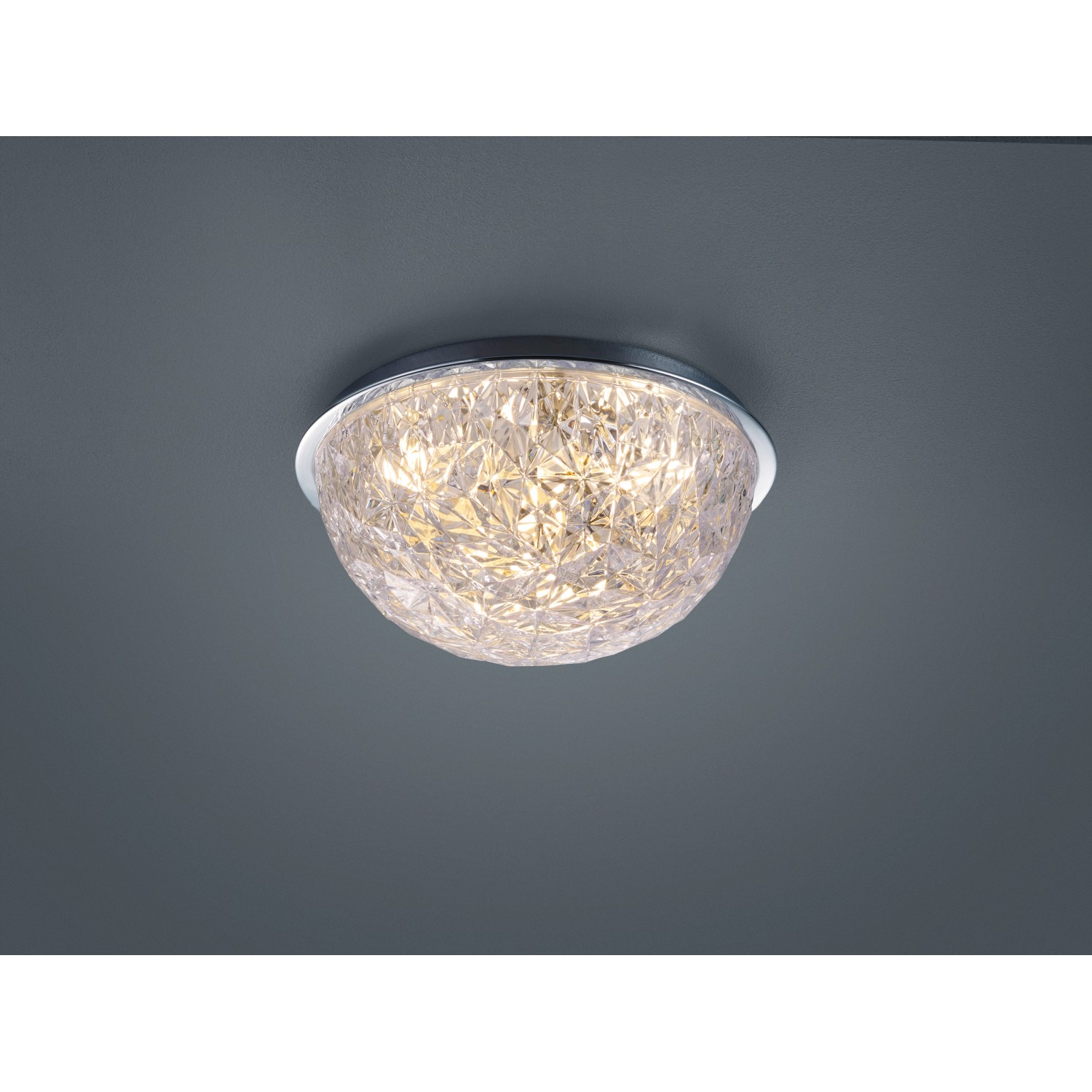 Stropní svítidlo Triton chromové 3bodové E14 průměr 38 cm