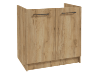 Deftrans Dřezová kuchyňská skříňka Mito 2D, zlatý dub, 80 x 82 x 46 cm