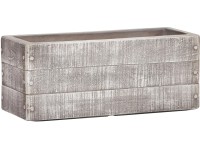 Květinový truhlík se vzhledem dřeva, světle hnědý, 40 x 17 x 17 cm