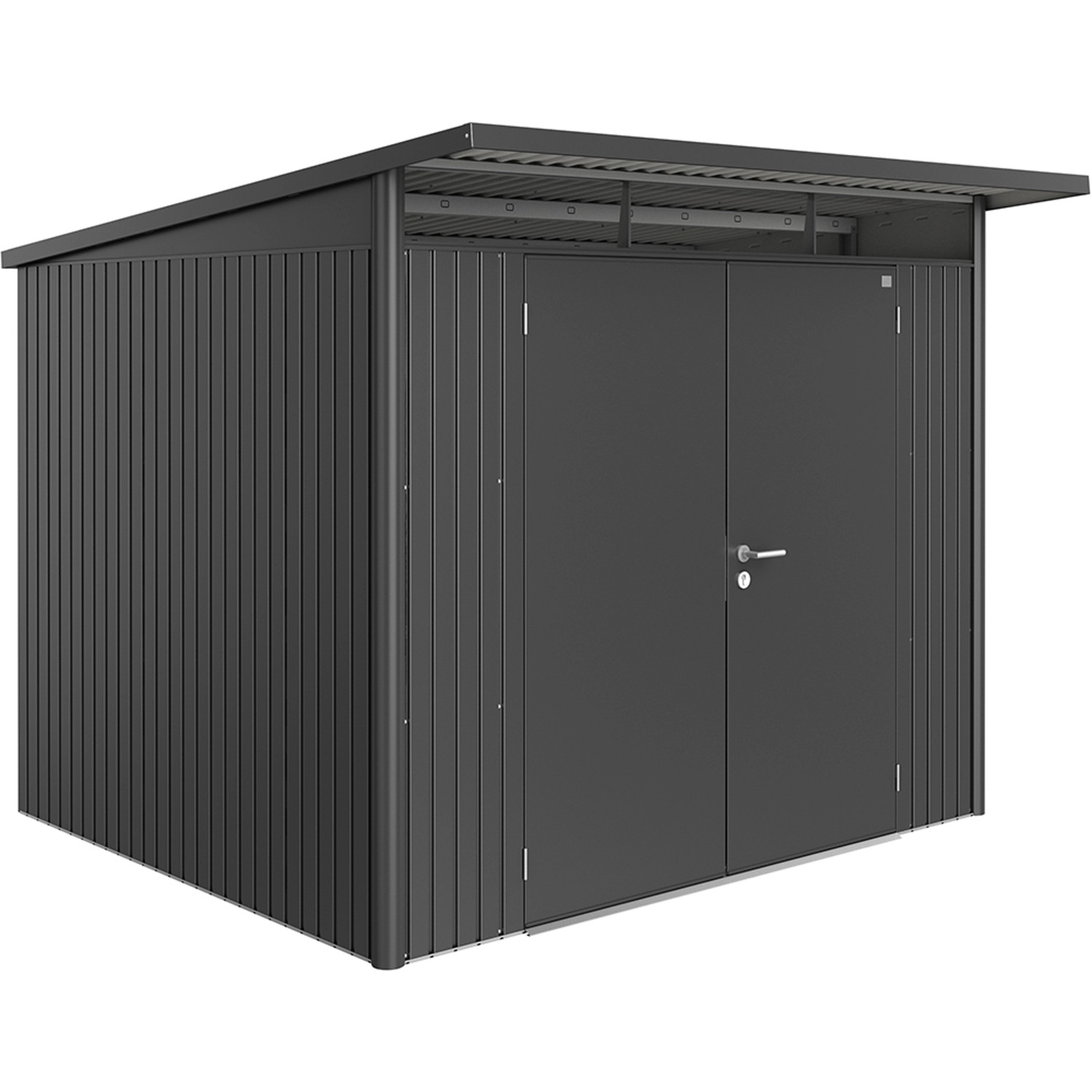 Biohort Plechový domek AvantGarde A6 2křídlé dveře tm.šedá 260 x 260 x 218 cm