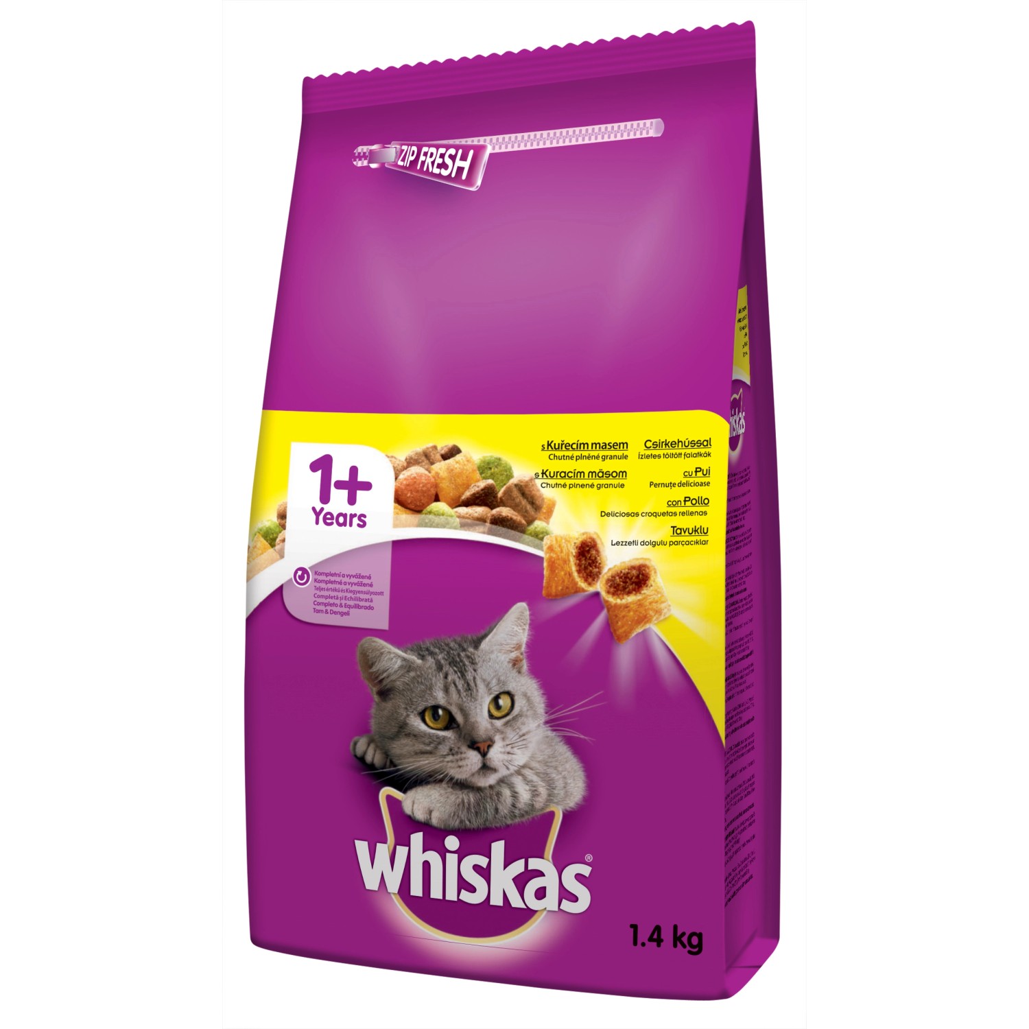 Whiskas Granule pro kočky s kuřecím 1,4 kg