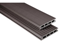 KOVALEX Terasové prkno WPC EXKLUZIV matné šedo-hnědé 26 x 145 mm - metráž