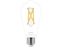 Philips Smart LED žárovka Filament E27 ST64, 7 W, 806 lm, 2700-6500 K, čirá