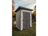 Upyard Dřevěný domek na nářadí Strongbox M vč. základů šedá 163 x 127 cm