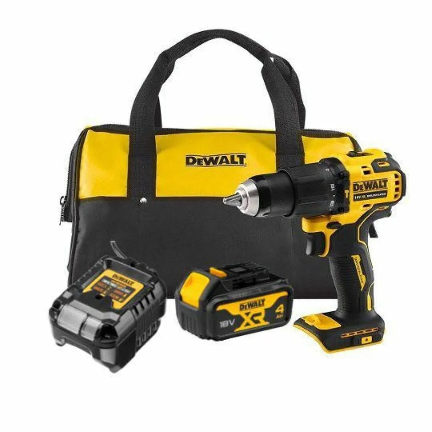 DeWALT 18V XR Aku bezuhlíkový příklepový vrtací šroubovák DCD709M1-QW (1x4,0Ah)