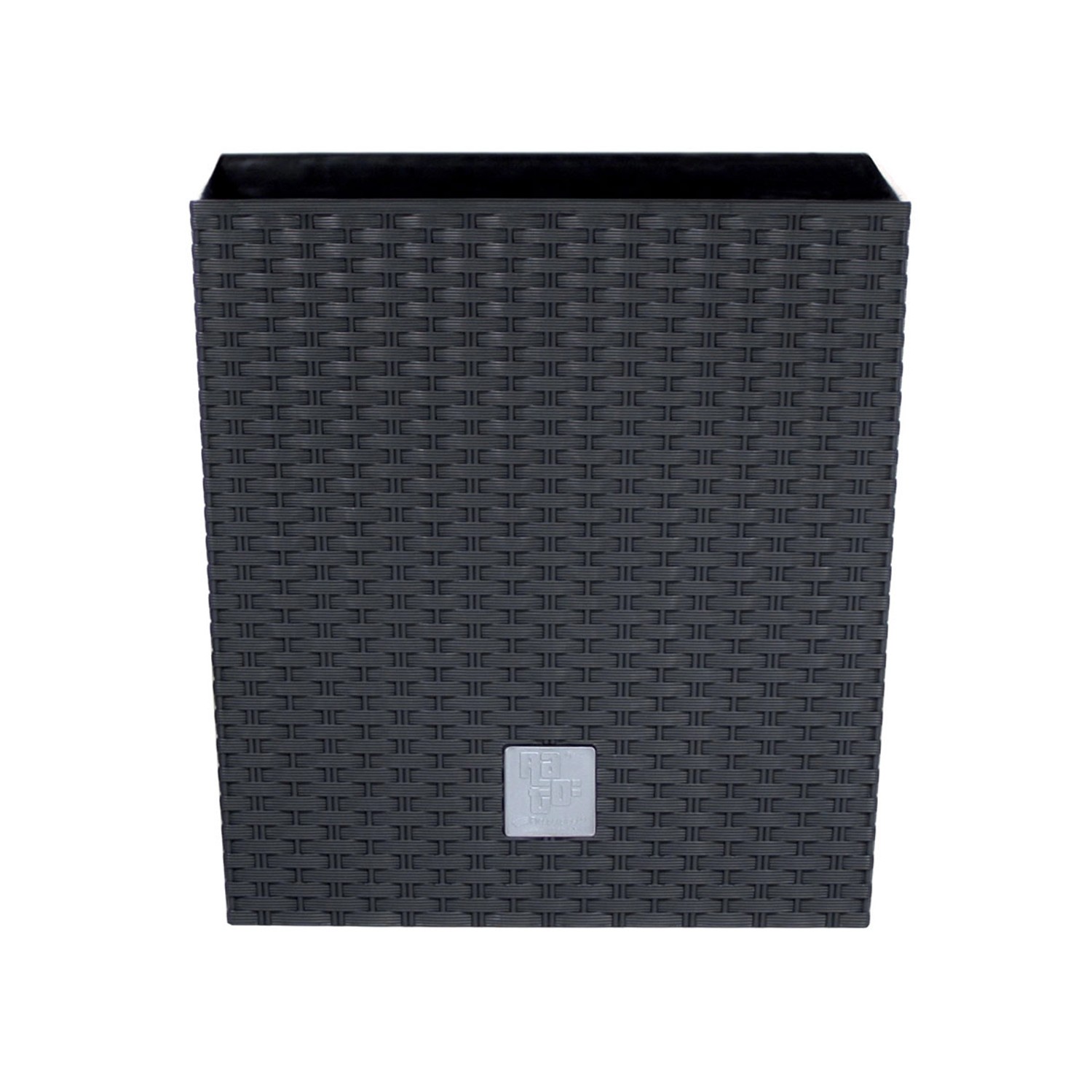 Prosperplast Květináč s vkladem Rato Low 22,5 cm, antracit