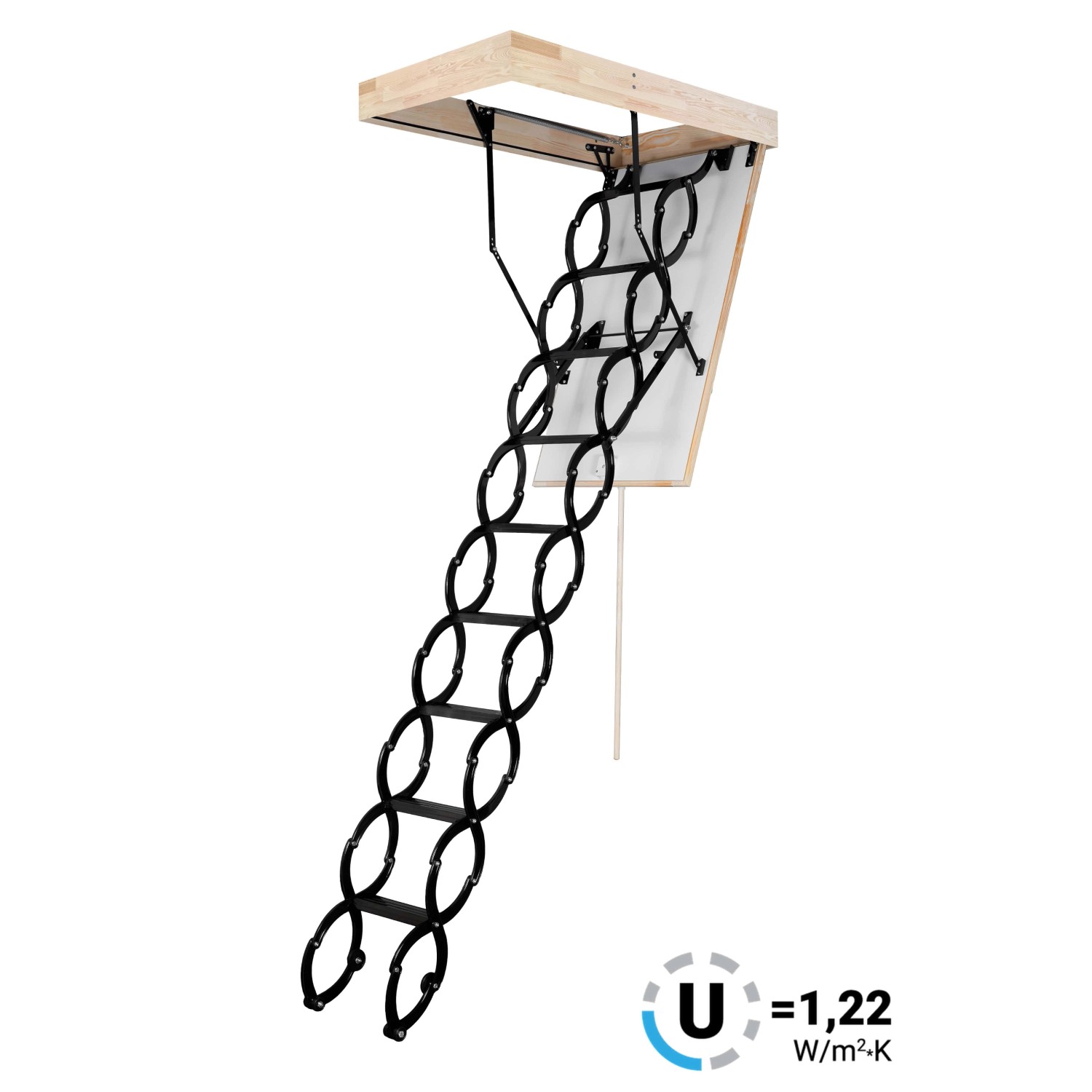 Půdní schody OMAN FLEX TERMO H290 FSC TSS20151 Stavební otvor: 60x90 cm, Maximální výška: 290 cm