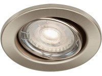 BRILONER Vestavné LED svítidlo matný nikl, GU10 5W 460lm 3000K pr. 86x70 mm 1ks