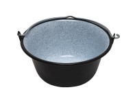 Kotlík gulášový závěsný smaltovaný, černý, 6 l, pr. 32,5 cm