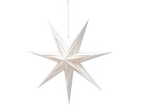 Papírová hvězda s LED osvětlením, 10 diod, bílá, 50 x 50 x 19 cm