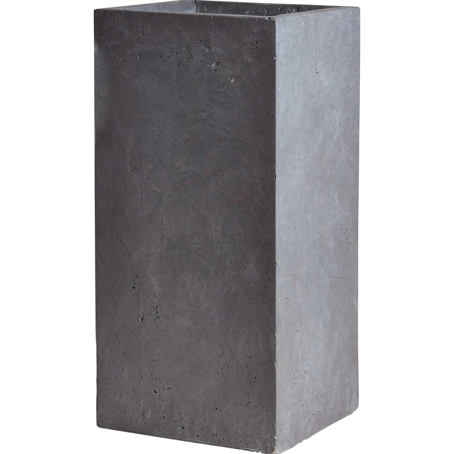 Mega Collections Květináč Clayfibre Cubi High autentická šedá 23 x 23 x 50 cm