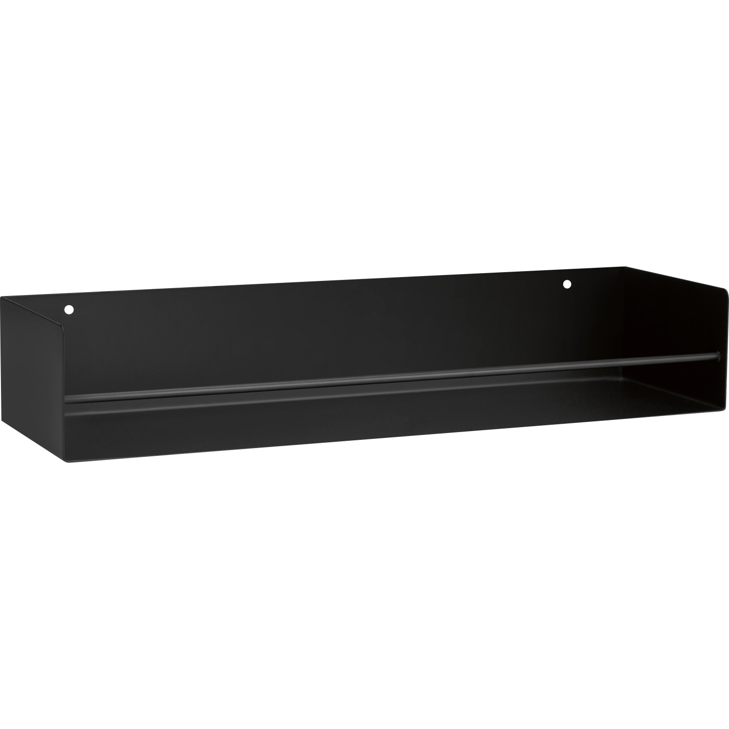 Kovový regál Kenn černý matný, 7 x 40 x 12 cm