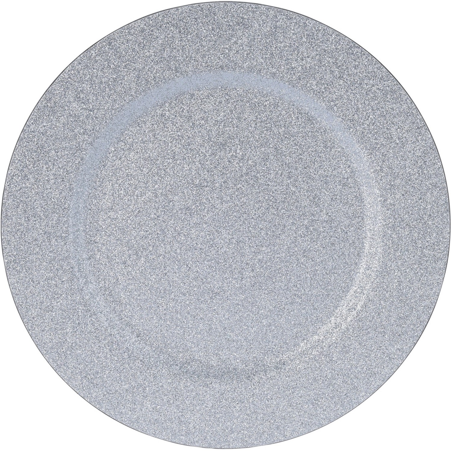 Vánoční dekorace talíř stříbrný, pr. 33 cm