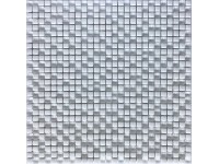 Euro Stone Skleněná mozaika Cube 4 bílá 30,5 x 30,5 cm