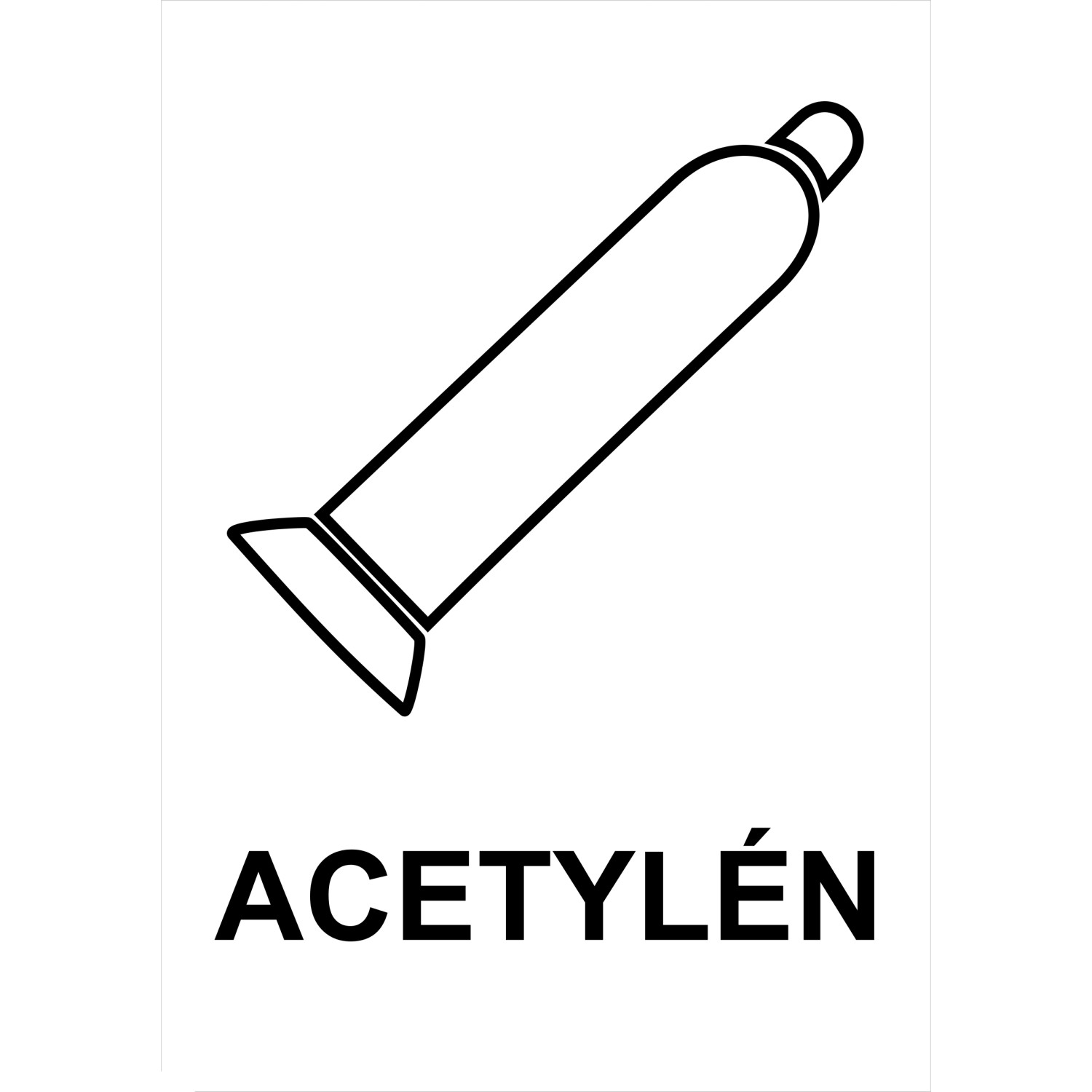 Tabulka Acetylen 200 mm x 150 mm