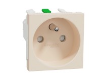 Schneider Electric Zásuvka 1-násobná 16A 2P+E bezšroubová Unica, béžová