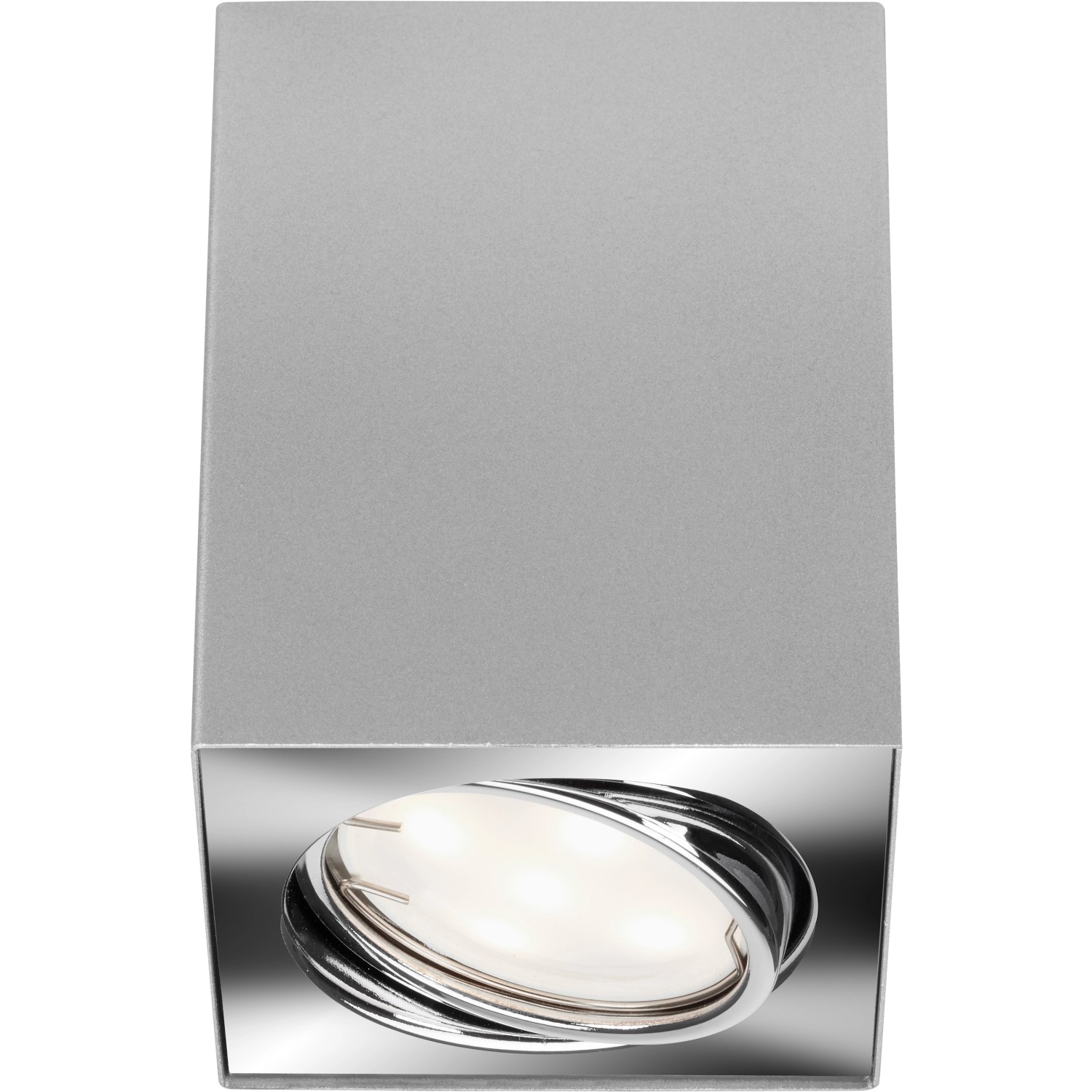 Briloner Nástavbové LED svítidlo Tube stříbrné kovové hranaté