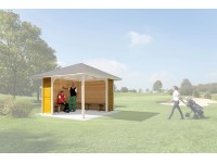 Weka Stěny s posezením pro dřevěný zahradní altán 651 vel. 1