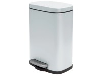 Spirella Nášlapný odpadkový koš Akira, bílá matná, 5 l