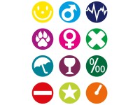 Fackelmann Silikonové značkovače sklenic 12 ks, pr. 3,2 cm