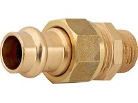 Lisovací šroubení červený bronz, pr. 15 mm x 21 mm (R 1/2), 1 ks Lisovací šroubení červený bronz, pr. 15 mm x 21 mm (R 1/2), 1 ks