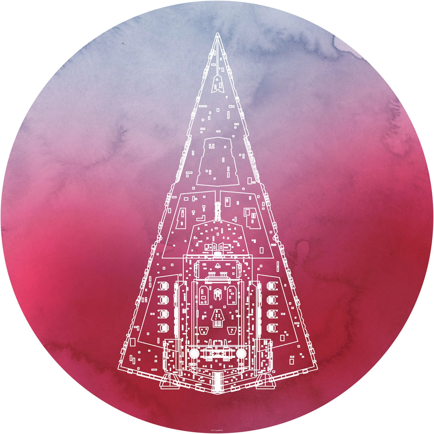 Komar Samolepicí vliesová fototapeta Dot Star Wars Star Destroyer pr. 125 cm