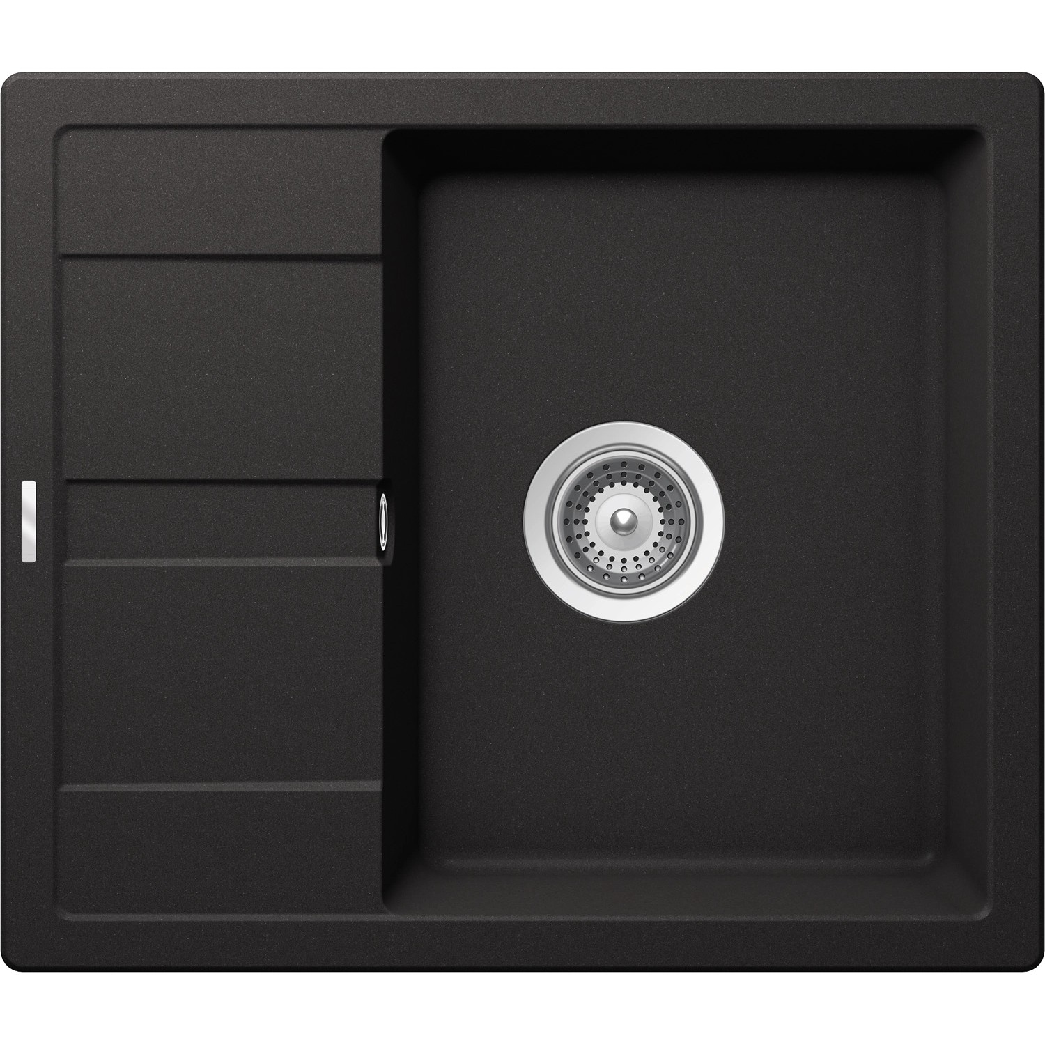 Respekta Granitový dřez Nashville, černá, 58 x 50 cm