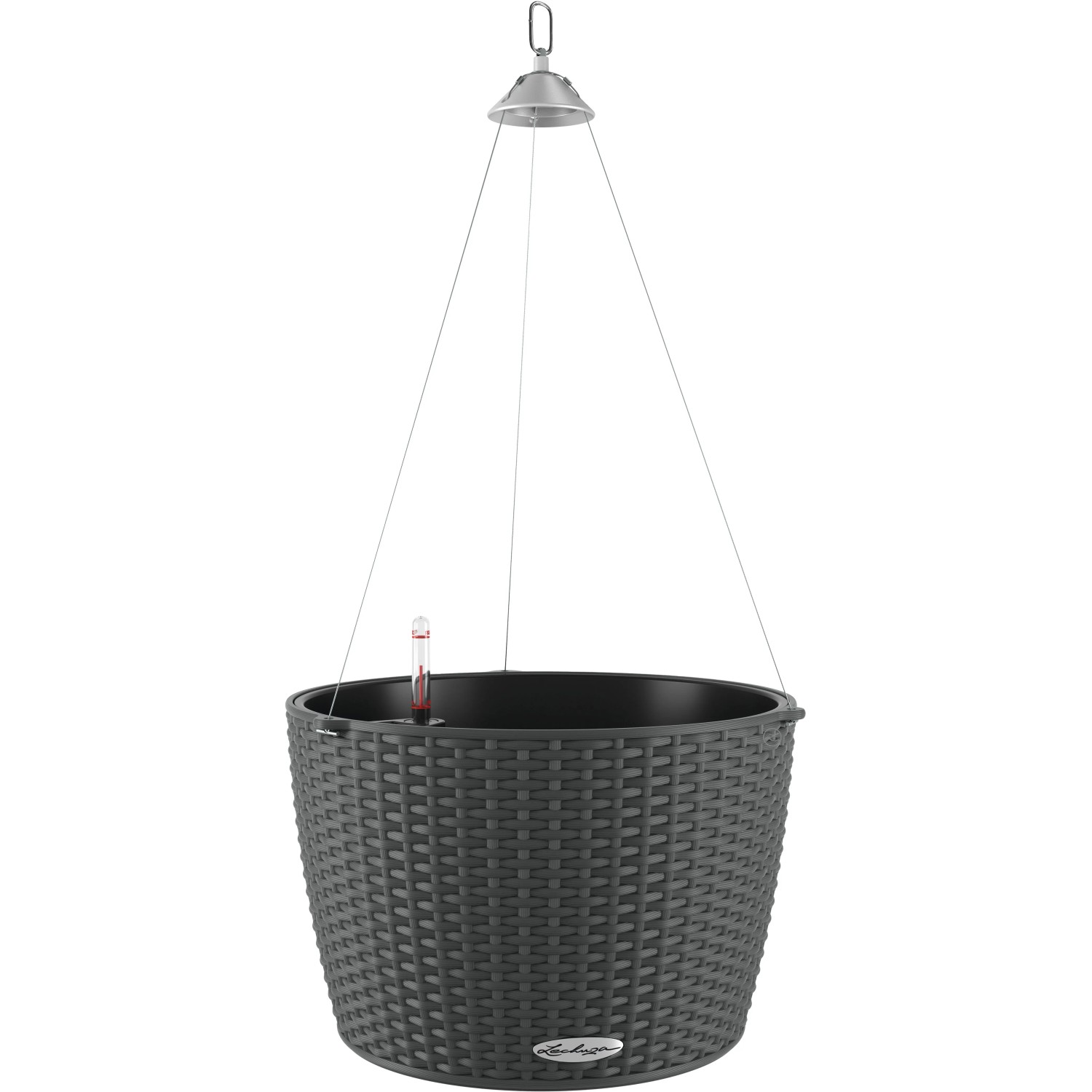 Lechuza Závěsný květináč Nido Cottage 35, granitová, pr. 35 x 23 cm