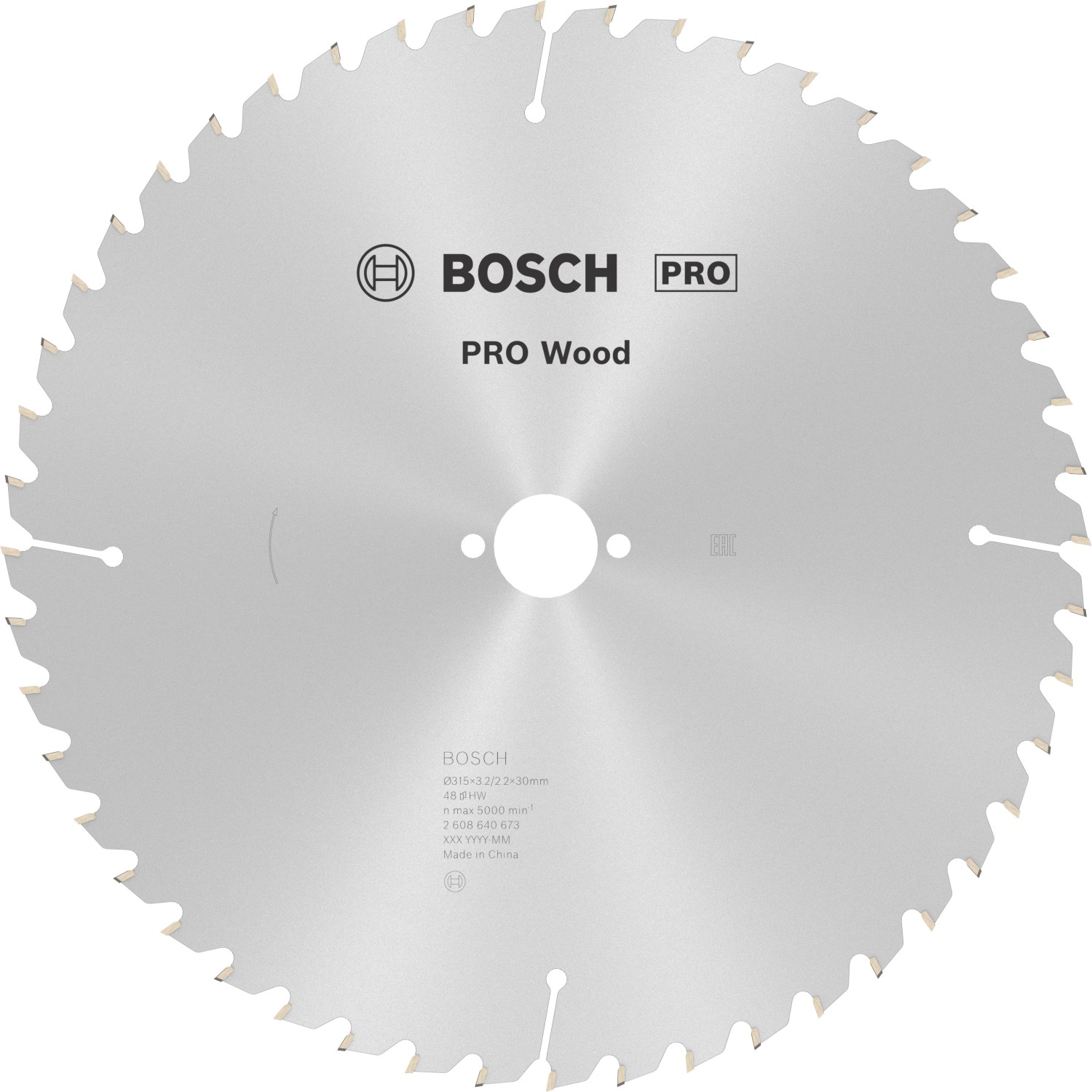 Bosch Pilový kotouč PRO Wood pro okružní pilu pr. 315 x 30mm, 3,2/2,5mm (48zubů)