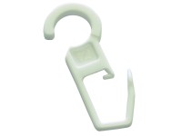 Gardinia Háček, plast, bílý, 10 ks