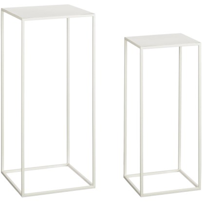 Mica Decorations Odkládací stolek Quinty, bílá, 30 x 30 x 70 cm