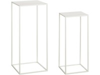 Mica Decorations Odkládací stolek Quinty, bílá, 30 x 30 x 70 cm