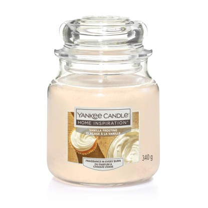 Yankee Candle Home Inspiration Svíčka, sklo, Vanilla Frosting, 13 x 9,5 cm