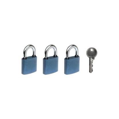 Richter Czech OVAL Set visacích zámků - 3x RV OVAL 38, 6 klíčů, 62 x 38 x 15 mm