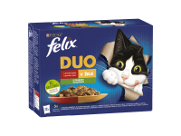 Purina Kapsičky pro kočky Felix DUO hovězí, drůbeží, játra, jehněčí 12 x 85 g