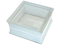 Fuchs Design Pochozí luxfera Clear View lesklá/mléčné sklo, 19 x 19 x 10 cm
