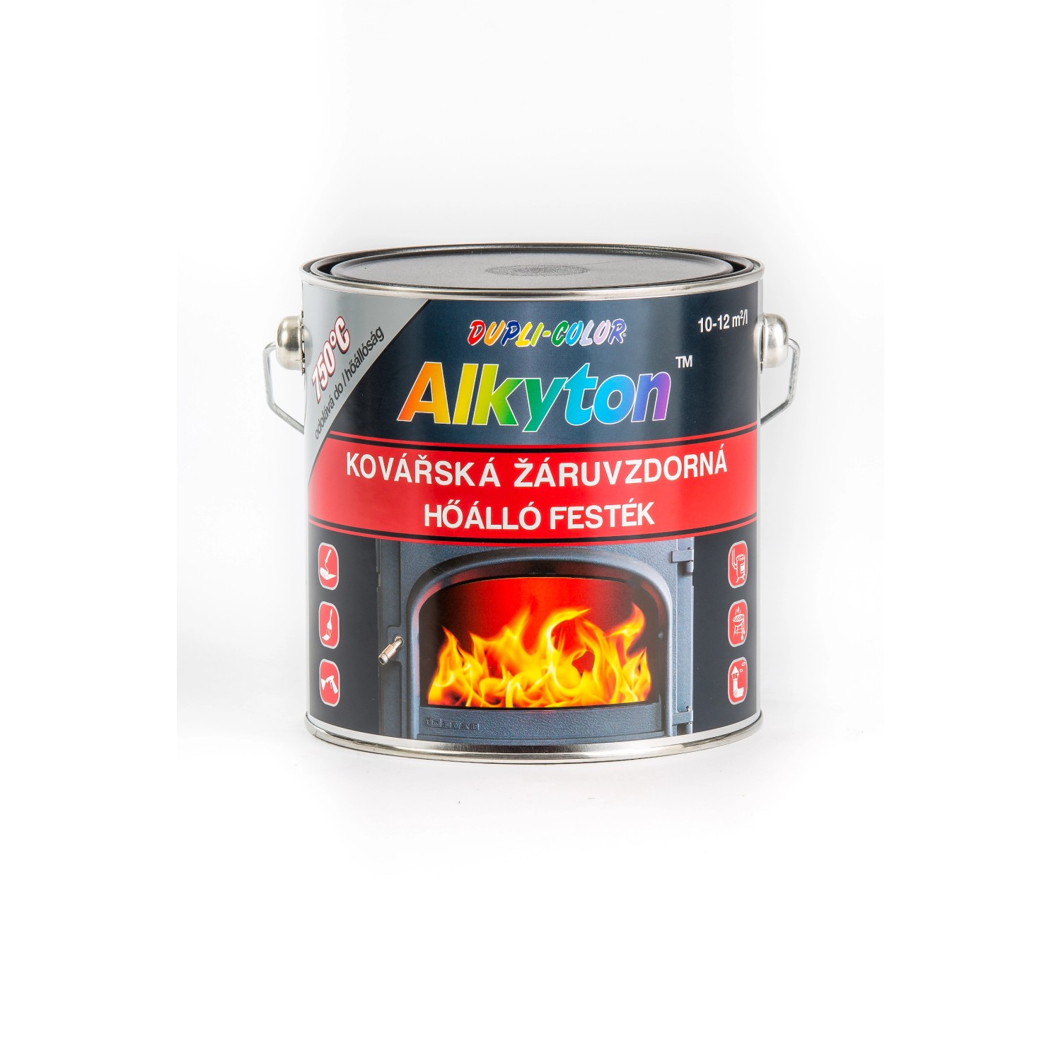 DUPLI-COLOR Žáruvzdorná barva ALKYTON 2,5 l, kovářská černá