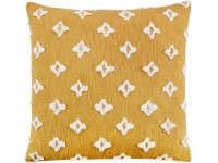Dekorativní polštář žlutý s dekorací, 45 x 45 cm