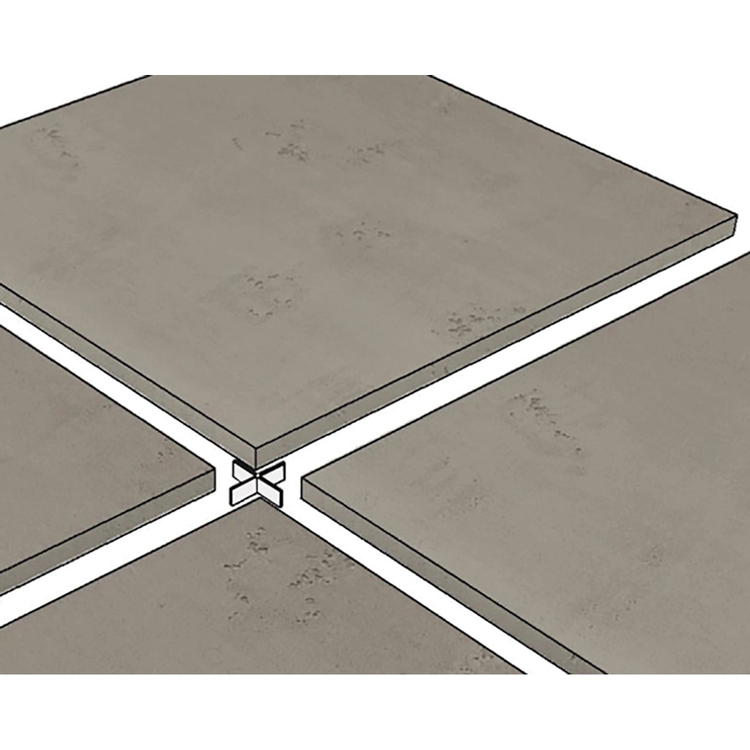 GS Terrassen Distanční křížky čiré, 10 x 55 x 55 mm, pro spáry 3 mm, 50 ks
