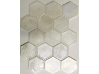 Euro Stone Keramická mozaika Cadiz Hexagon bílá 26 x 29,9 cm