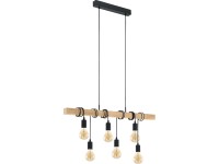 EGLO Závěsné svítidlo TOWNSHEND, hnědá/černá, E27, 1000 x 100 x 1100 mm