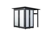 Weka Zahradní skříň Garten Q Multi, antracitová, 217 x 224 x 224 cm