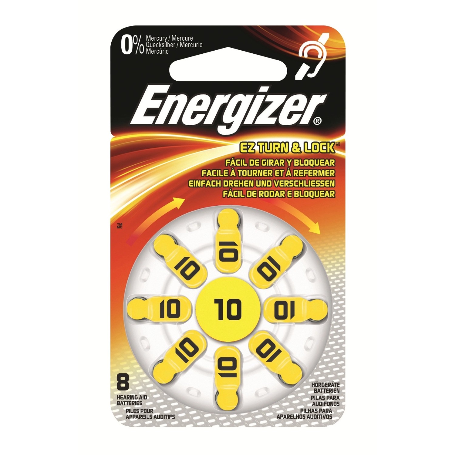 Baterie do naslouchadel ENERGIZER 10 DP 8ks