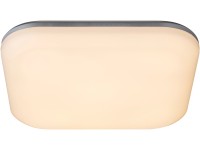 GLOBO Venkovní hranaté LED svítidlo Dori plastové stříbrné