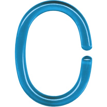 Kleine Wolke Kroužky pro sprchový závěs tyrkysové, 12 ks