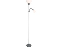 Stojací lampa s lampičkou na čtení černá