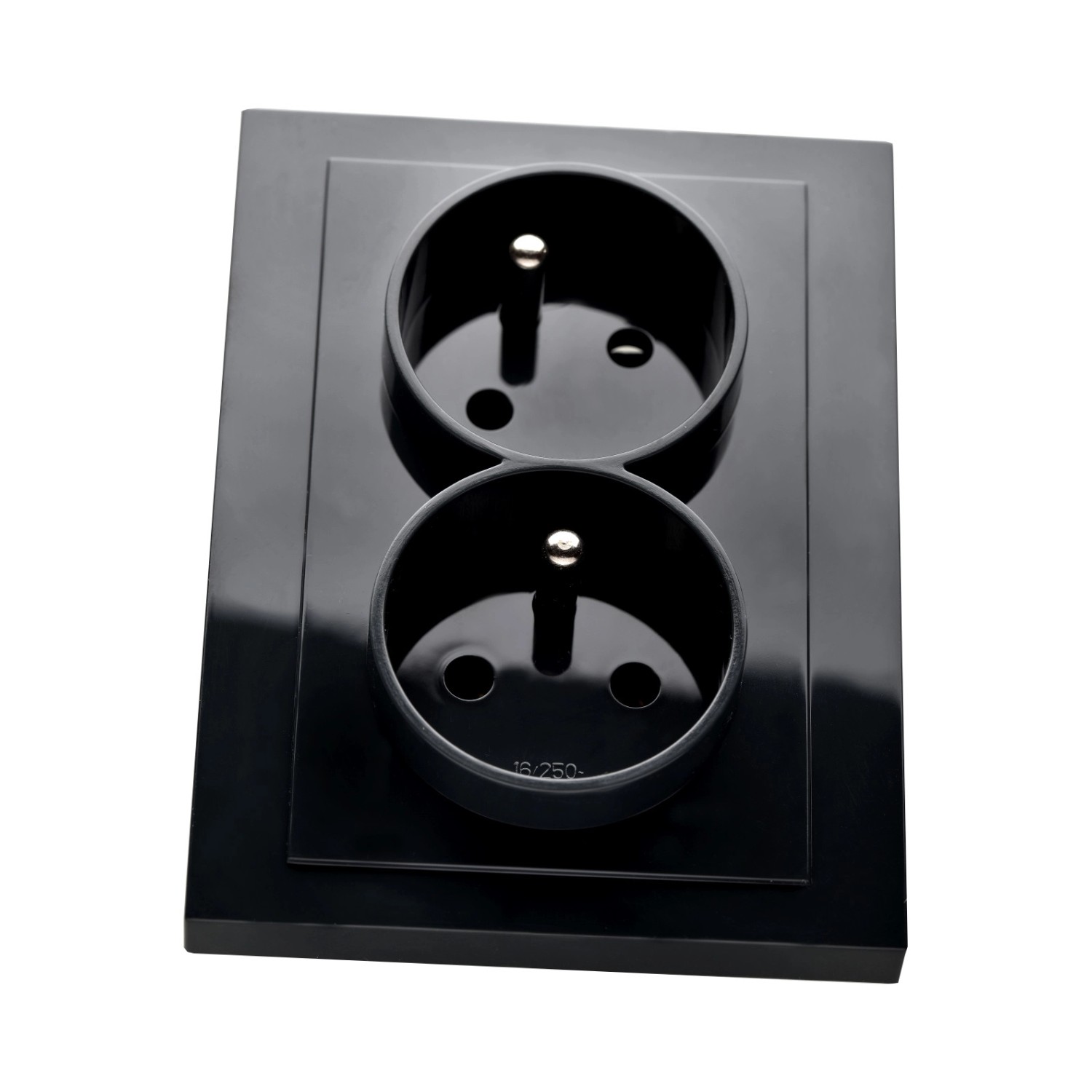 Dvojzásuvka Cubus grafit 28516