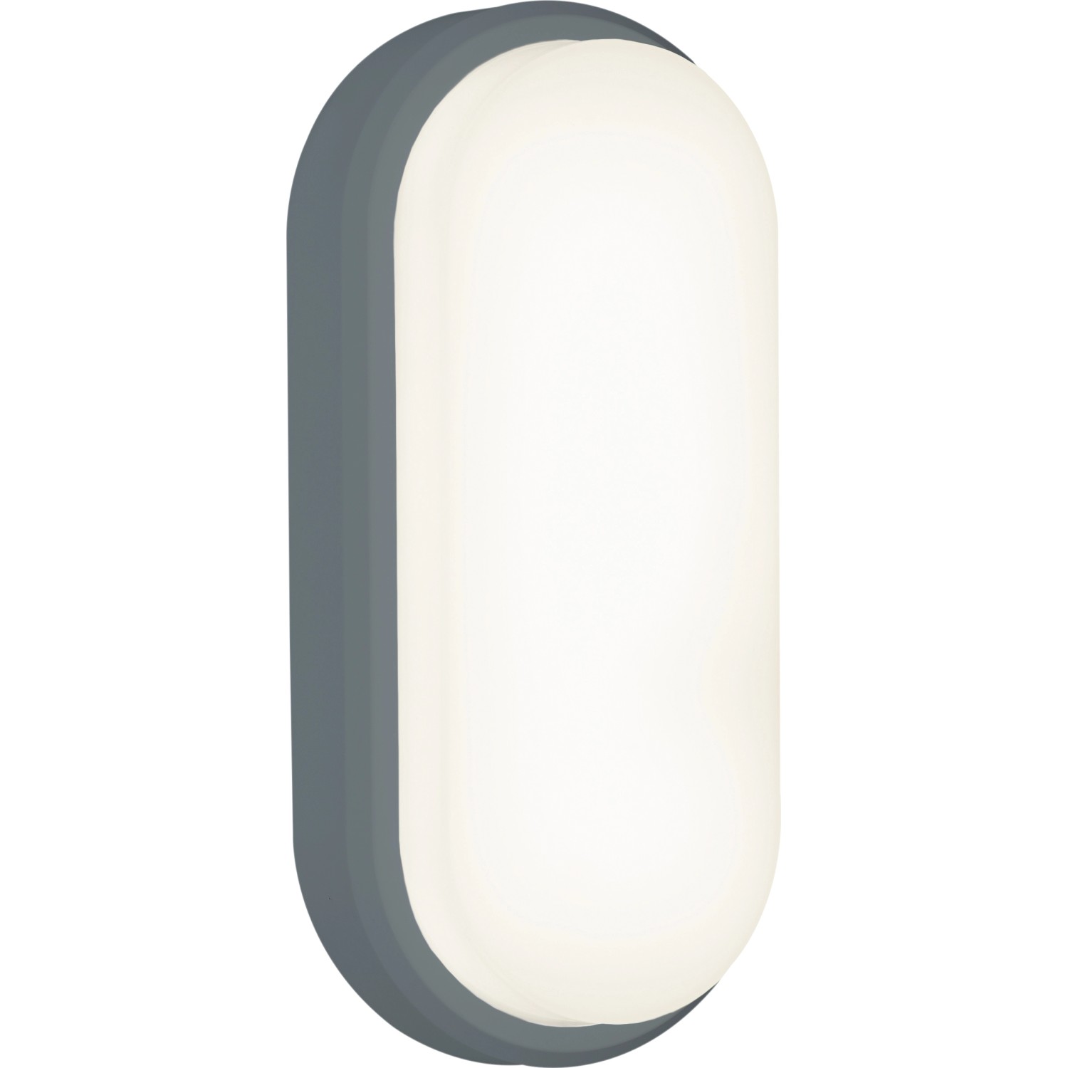 Oválné nástěnné LED svítidlo OL, 18 W, 1400 lm, 4000 K, antracit, 23 x 10,5 cm