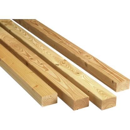 Modřínová konstrukce hranolu, 4,5x7x200 cm pro terasová prkna.