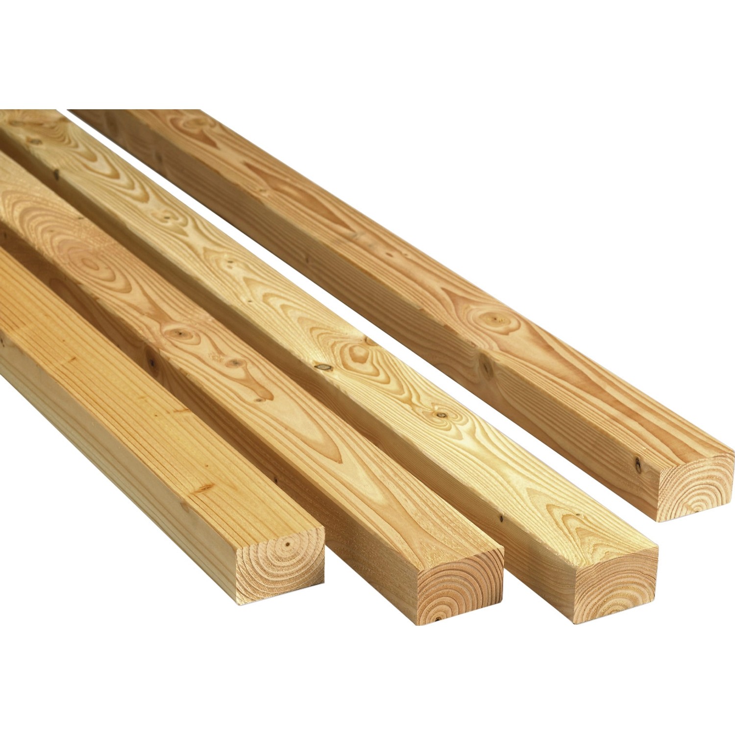 Konstrukční hranol hladký/zkosené hrany, modřín, 2000 x 70 x 45 mm